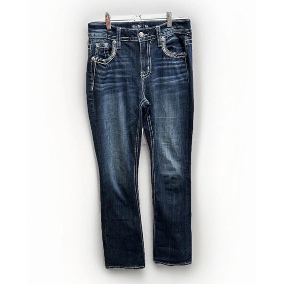 miss me Blue jeans 28 Waist Size 31”Length 46 In seam 35” Curvy Boot - Picture 1 of 11